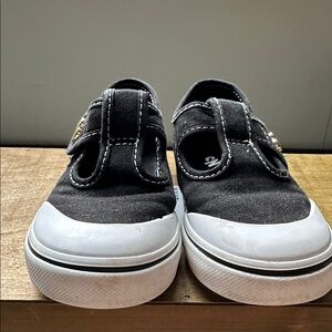 Vans Black Canvas Sneakers with White Trim